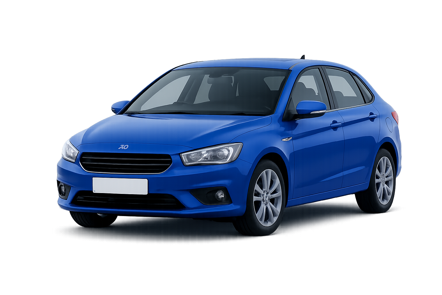 Blue car with vehicle report preview